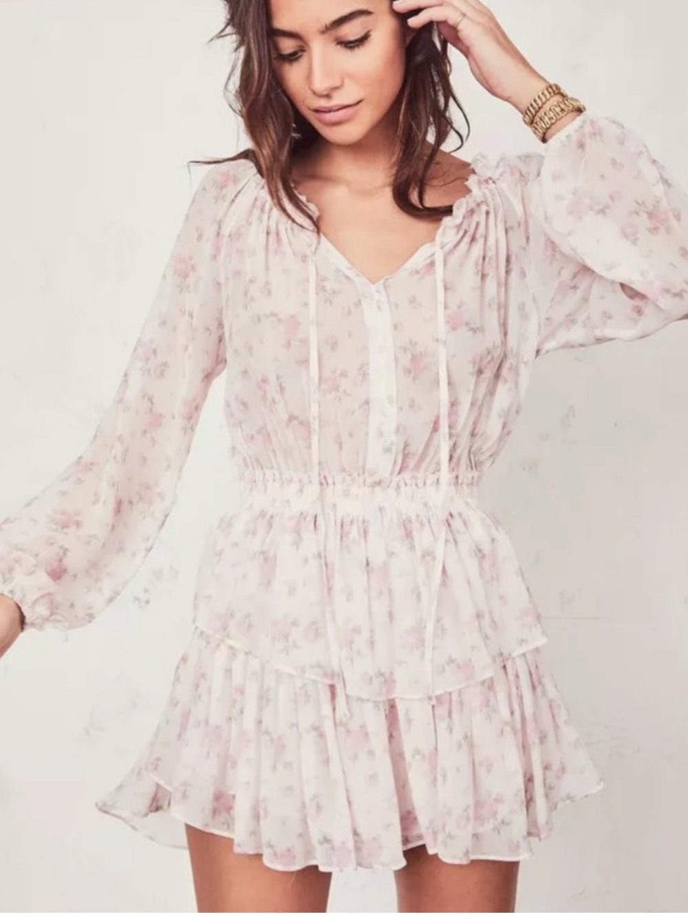 LoveShackFancy Popover Mini Dress